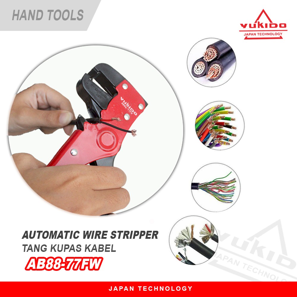 YUKIDO Tang Kupas Potong Kabel Model F 2 in 1 Automatic Wire Stripper