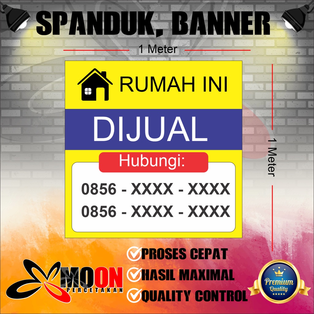 Jual Cetak Banner Spanduk Pamplet Rumah Dijual Shopee Indonesia