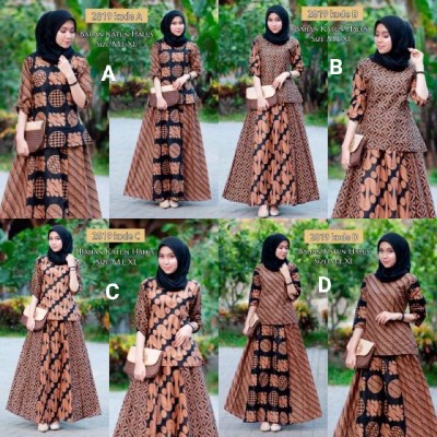 Gamis Batik Peplum Sogan Nyaman Di Pakai