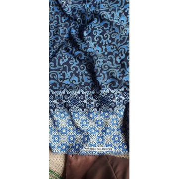 Kain Batik MAHARAJA Motif Jarik Warna Biru Monokrom Monochrome Modern Lebar kain 115cm. Batik Sanwos