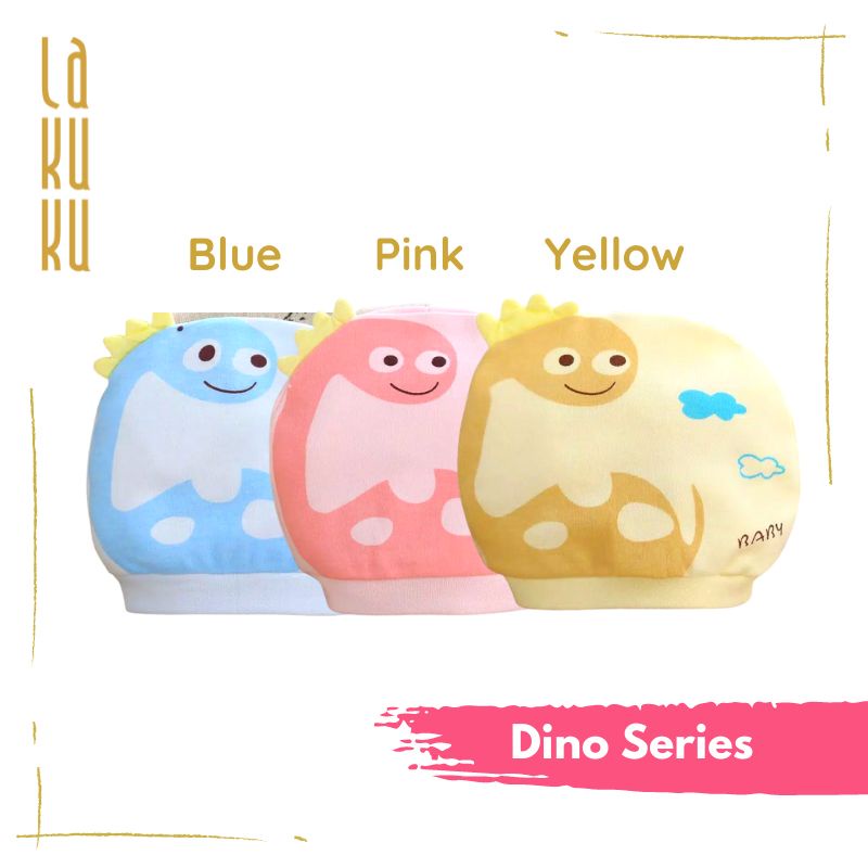 Topi Kupluk Anak Bayi Newborn 0-6 bulan soft Cotton, Nyaman dan Lucu-Dino series