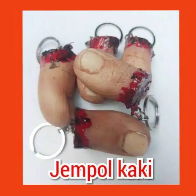 Gantungan kunci motor unik jari mutilasi jempol kaki termurah unik dan antik YR SOUVENIR BANDUNG