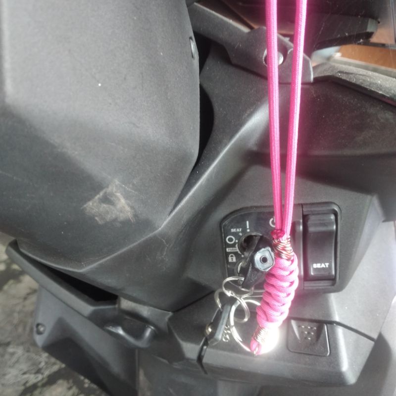 Bohobliss01 Gantungan Kalung Kunci Motor Tali Panjang Ganci Snake Knot