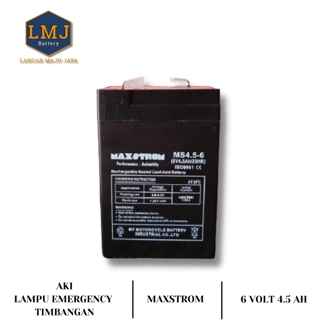 ACCU AKI BATRAI TIMBANGAN DIGITAL VRLA MF 6V 4.5AH 4.5AH 6V