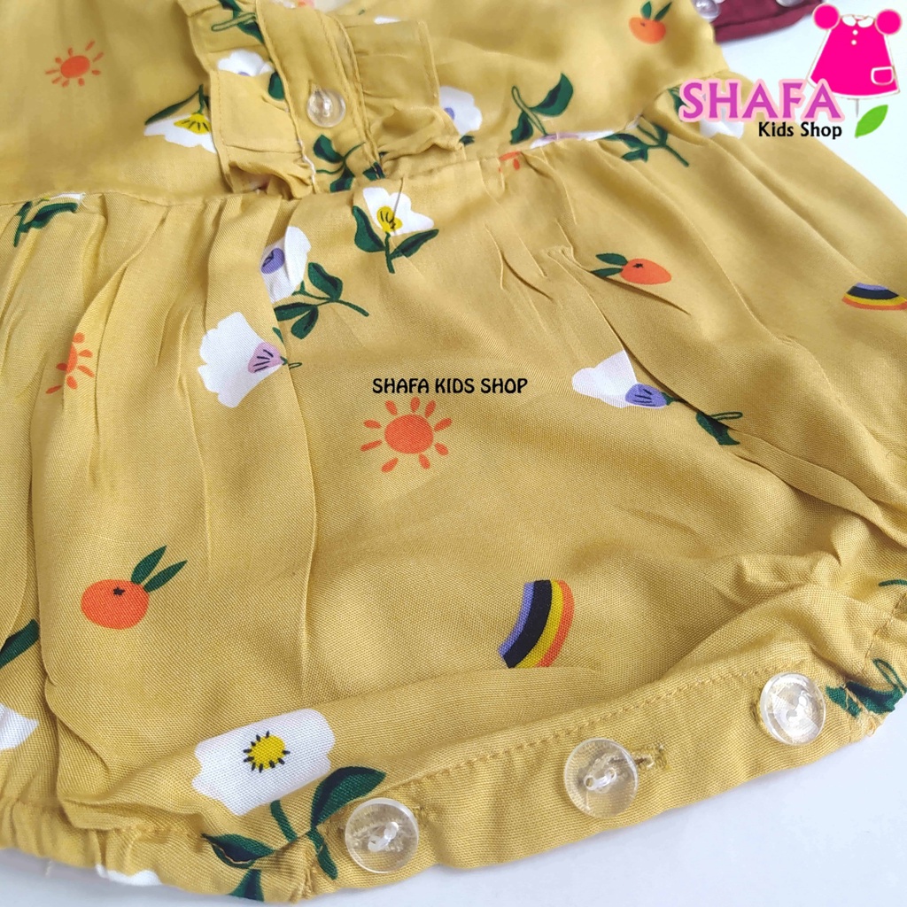 BODYSUIT BAYI PEREMPUAN / JUMPSUIT BAYI PEREMPUAN USIA 0-18 BULAN / JUMPER BAYI PEREMPUAN / FASHION BAYI / PAKAIAN BAYI / BAJU BAYI PEREMPUAN / SHAFA KIDS