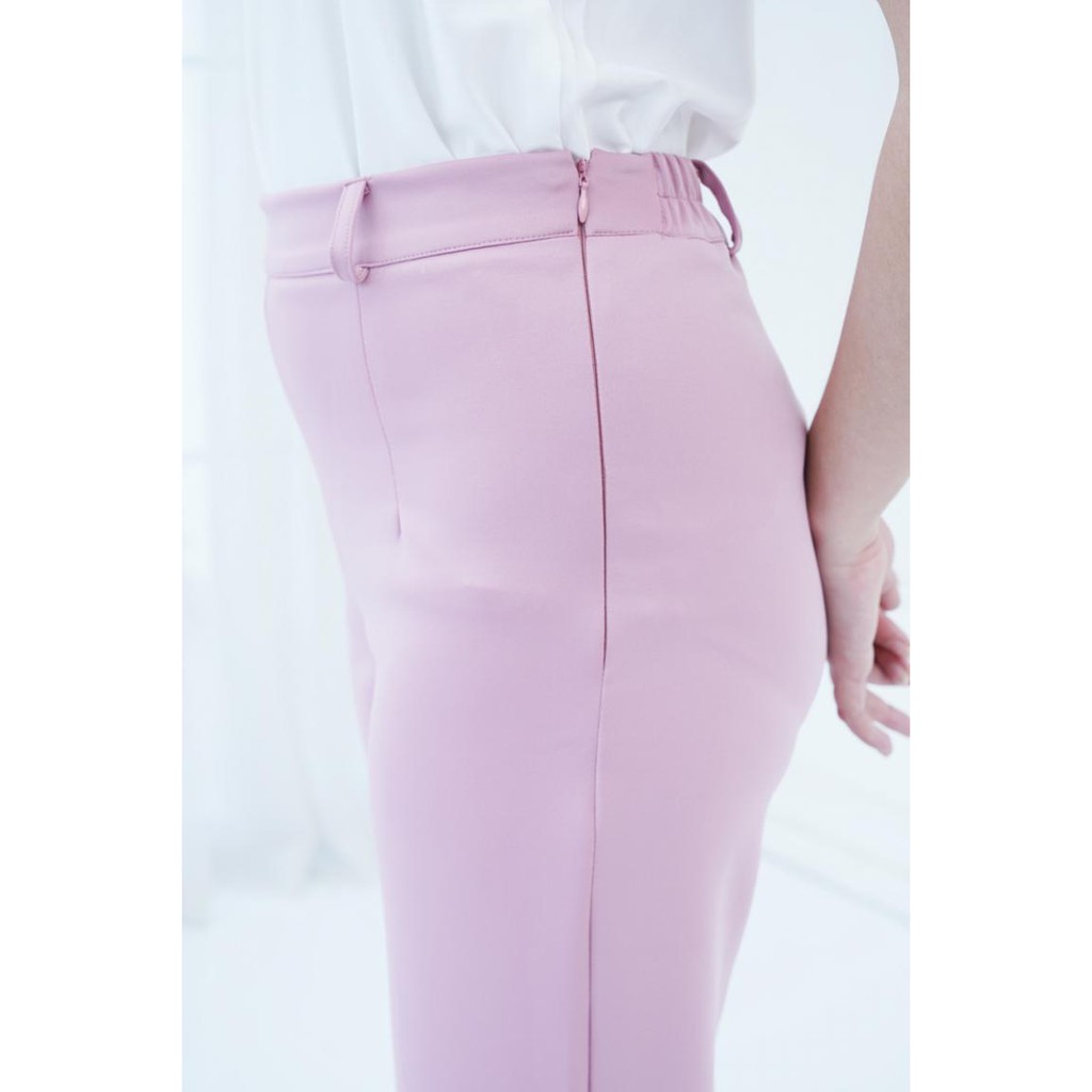 JANE COLLECTION || Celana Panjang High Waist Celana Kerja Wanita Kulot Korea Casual Hangout Polos Coklat Jade Pants