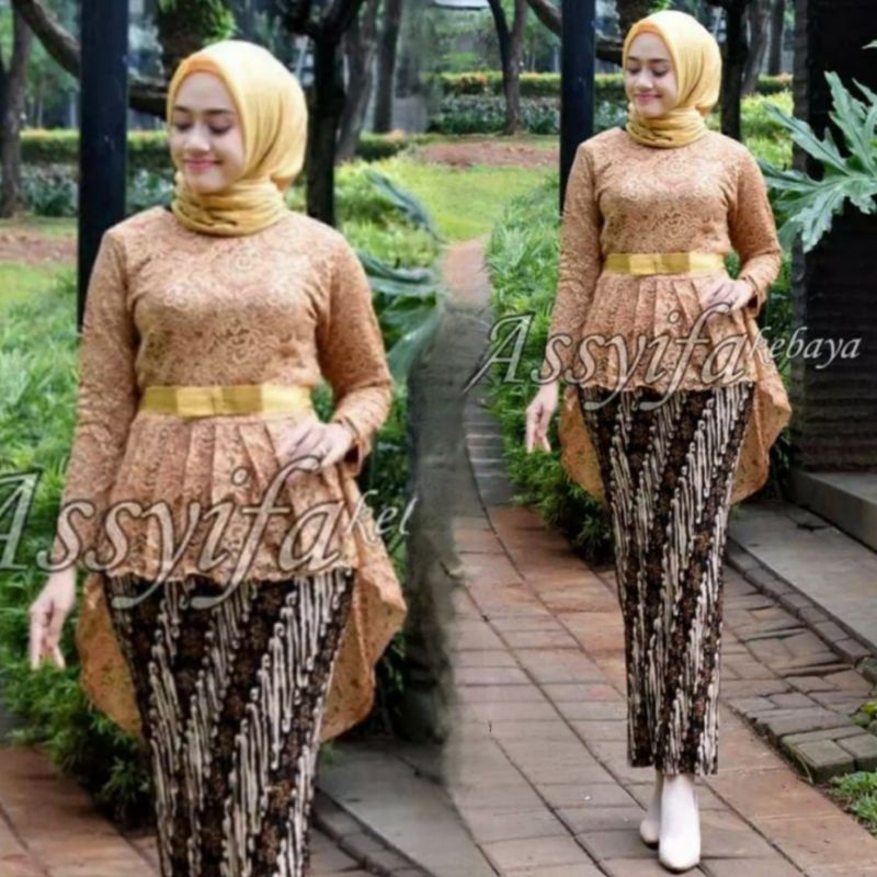 SETELAN KEBAYA AURORA BRUKAT KEBAYA MODERN KEBAYA WISUDA KEBAYA PESTA