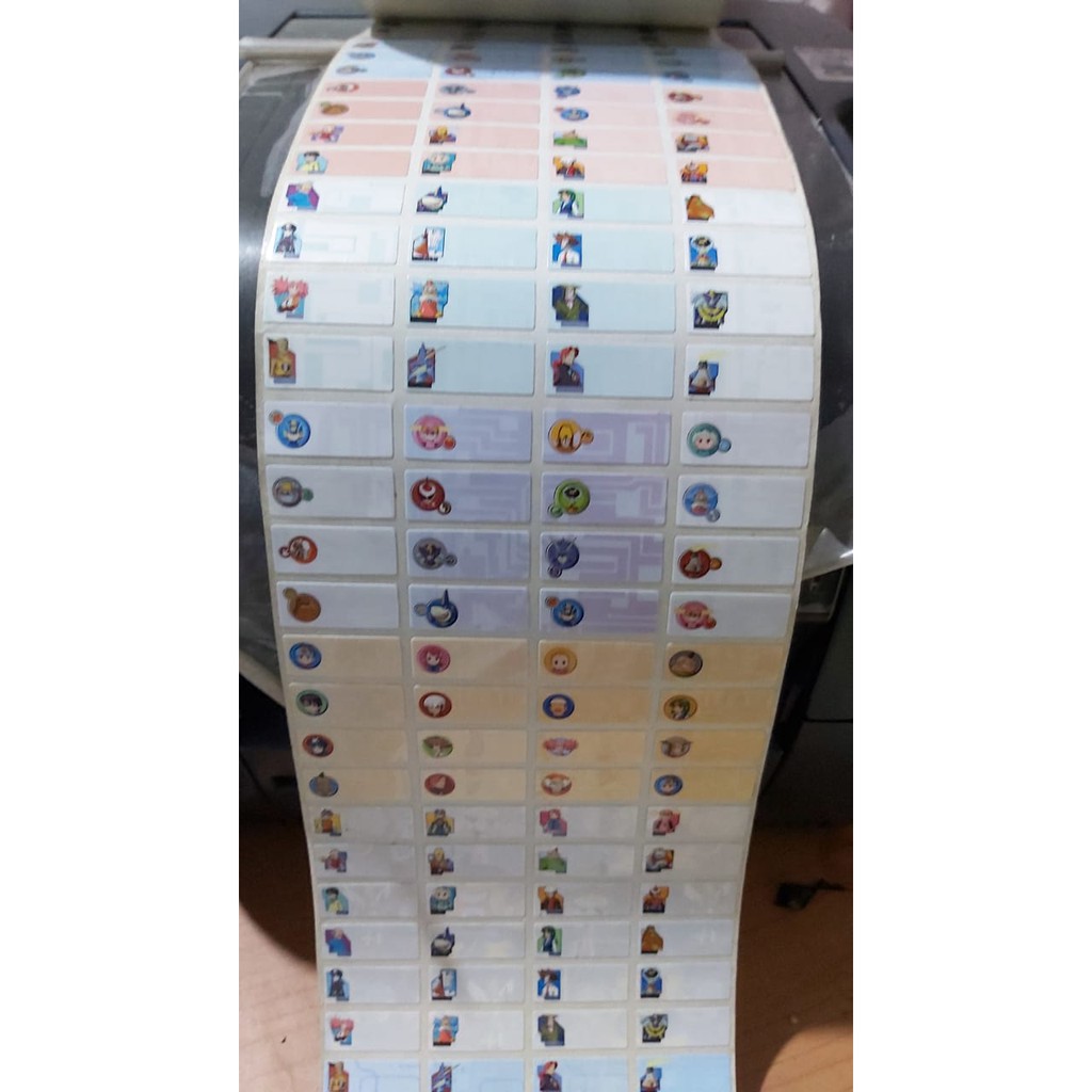 

Stiker Label Nama karakter kartun jepang Anti Air Waterproof Anti Sobek