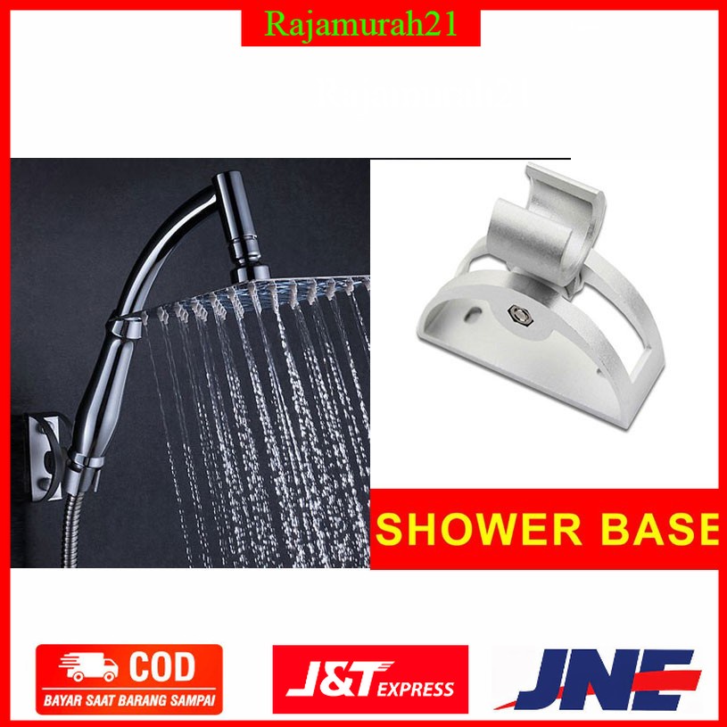 Stand Head Holder Shower Mandi Adjustable Head - 7RHZ0KSV - Silver