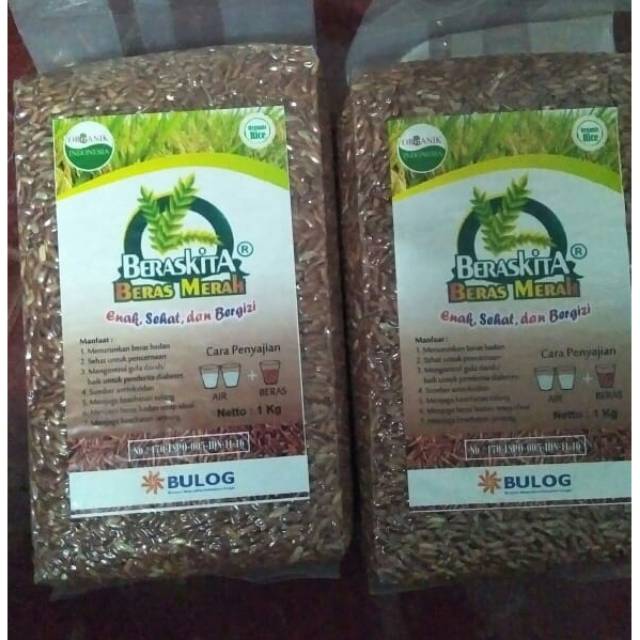 Beras Merah Anik Beras Kita Bulog 1 Kilo 1kilo 1kg 1 Kg Indonesia