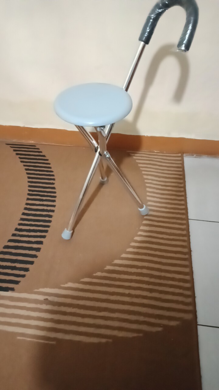 Tongkat Kursi Duduk Sholat/ Traveling/ Kursi Lipat