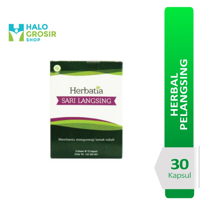 Herbatia Sari Langsing Kapsul Herbal Mengurangi Lemak Tubuh - Isi 30 Kapsul