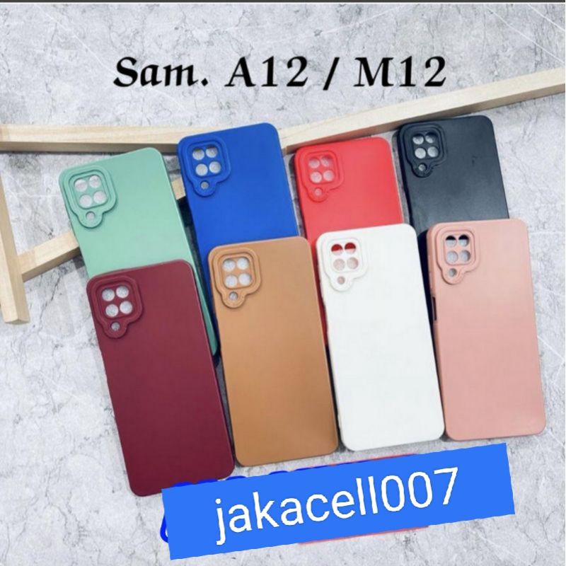 Softcase Pro Camera Samsung A12/M12 Candy Case Full Color 3D Silikon TPU