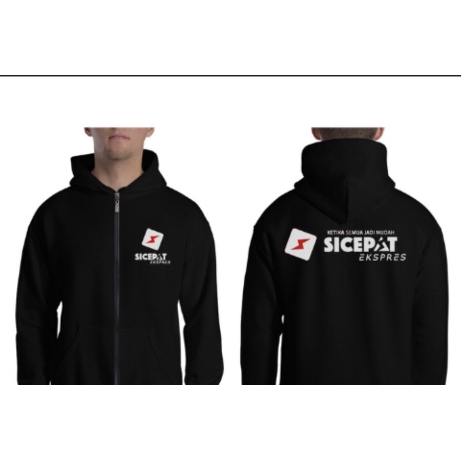 JAKET HOODIE SICEPAT EXPRESS ZIPPER JASA KIRIM SWEATER EKSPEDISI - jaket sicepat Zipper