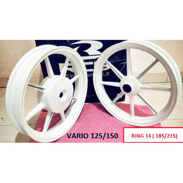 RCB Velg SP811 Palang 8 Motor Beat Vario 110 Scoopy  Ukuran 185/215 Ring 14 Warna White