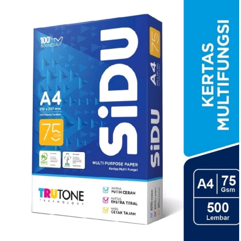 

Kertas HVS 75 gram SIDU A4