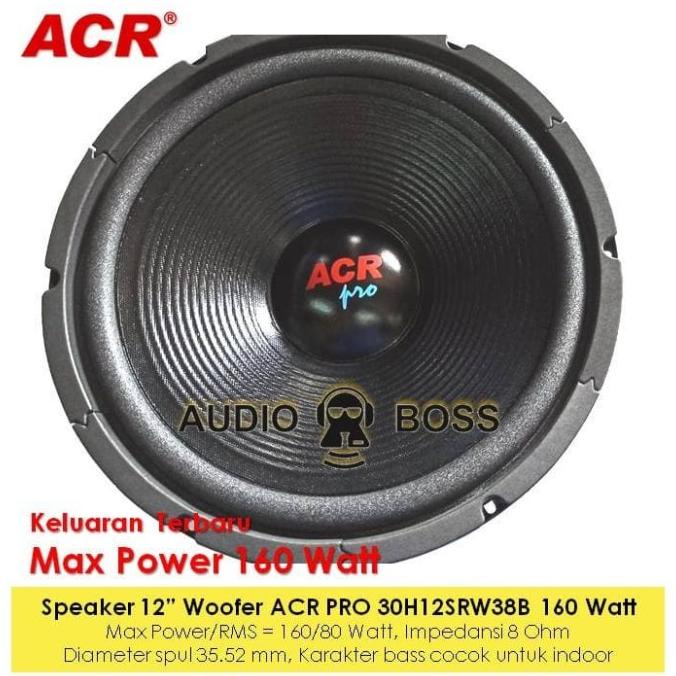 Speaker 12 inch Woofer ACR PRO 500 Watt / Speaker Woofer 12" ACR PRO