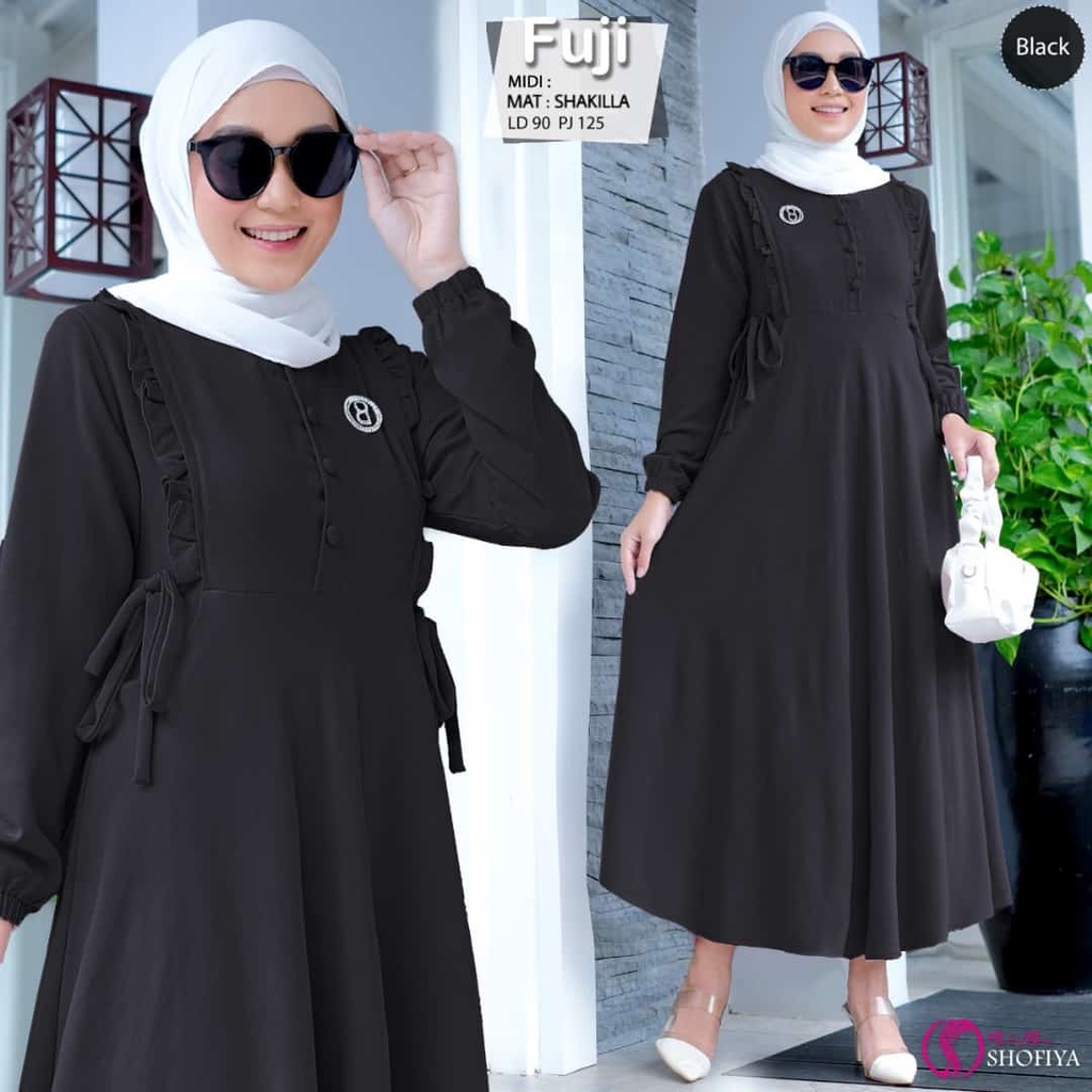 FUJI MIDI BY SHOFIYA / MIDI DRESS BAHAN SHAKILA