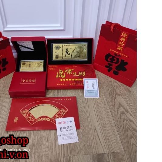 

► Hadiah / Souvenir imlek / Kado Imlek Angpao Emas lembar + kotak + Bag - C.Angpao ○