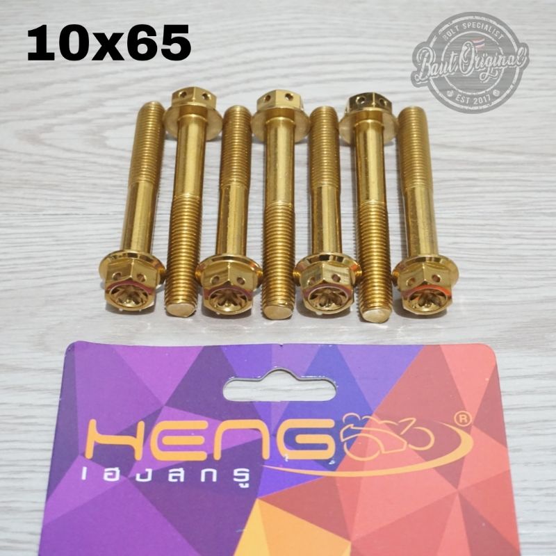 baut probolt gold flower M10x65 10x65 drat 14 panjang 65mm/6.5cm heng thailand