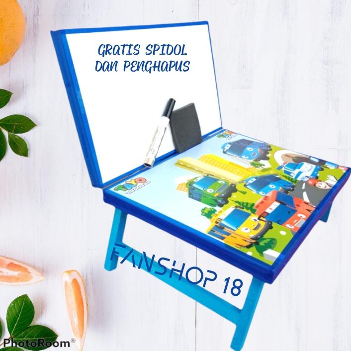 

Meja Lipat Belajar Karakter / Papan Tulis / White Board Anak Lengkap Satu Set Gratis Spidol Dan Penghapus