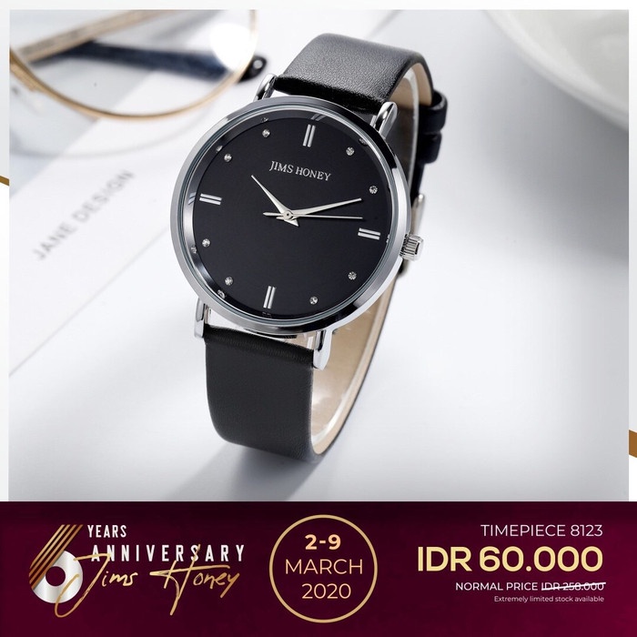 Jims Honey - Jam Tangan Wanita Kode 8123 Jam Tangan Best Seller - Hitam