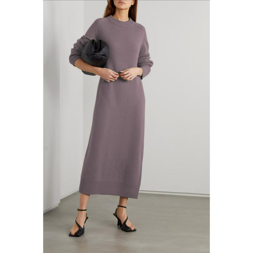 Zaria Knit Midi Dress Rajut 7 GET Wanita Korean Style Premium Polos Simple Mewah Long Tunik Dress Boxy Kekinian Terbaru 2023