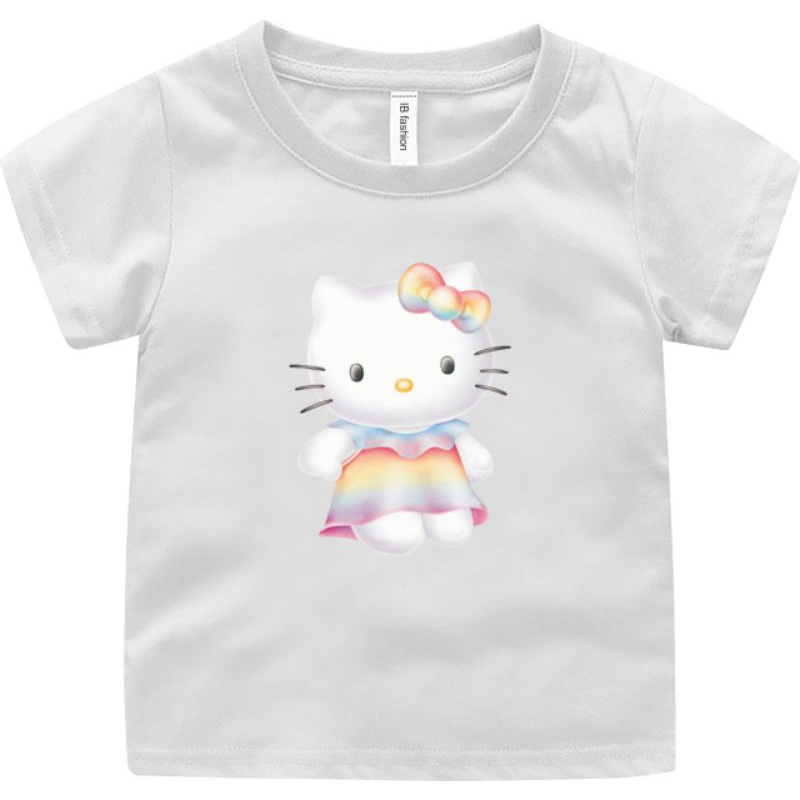 Kaos Anak Cewek Gambar Hello Kitty Atasan Anak Usia 2 Sampai 10 Tahun T shirt Anak Kaos Oblong Anka