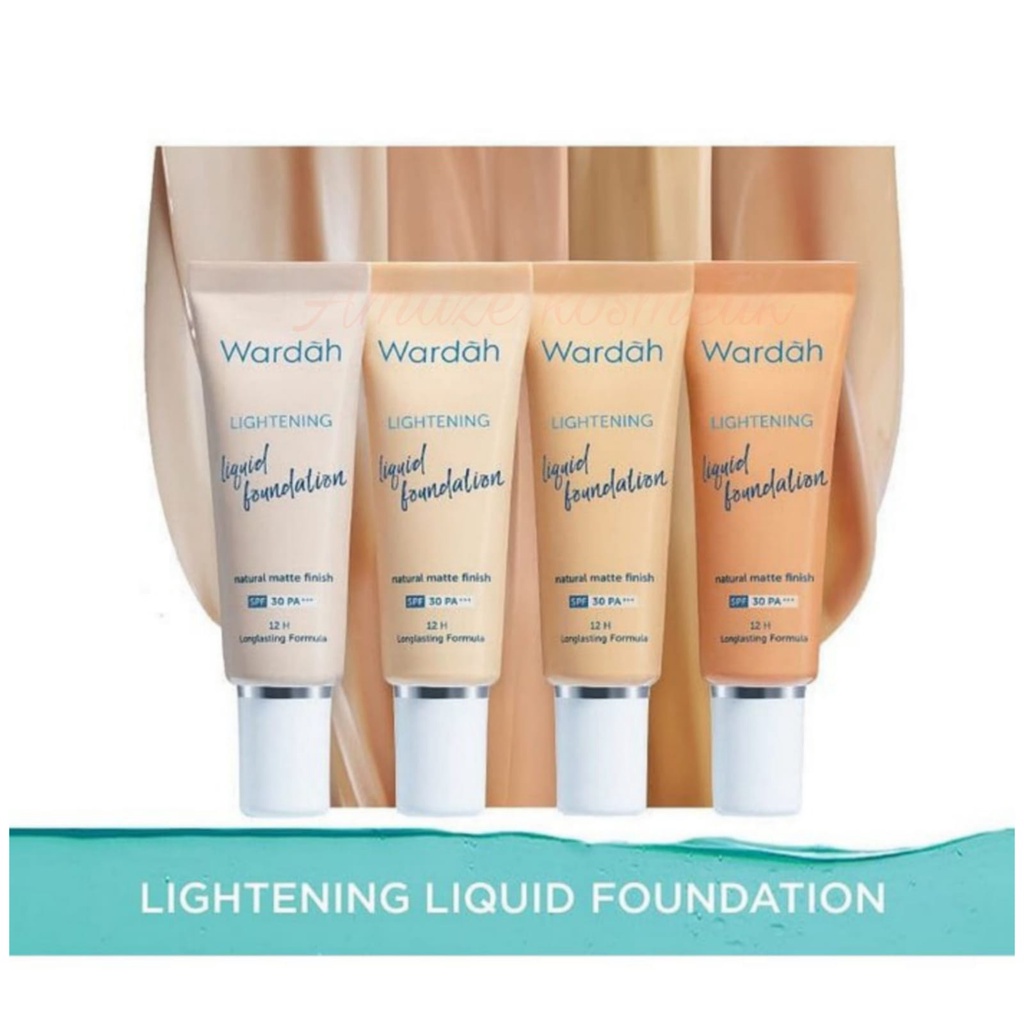 WARDAH Lightening Liquid Foundation Natural Matte Finish SPF 30++  25ml BPOM New !!