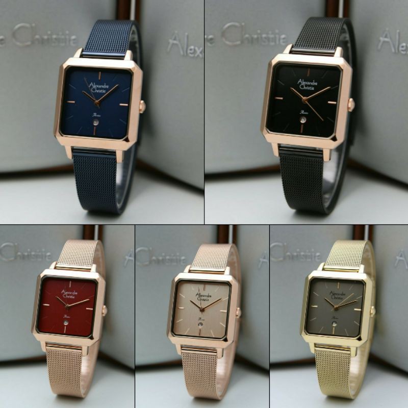 PROMO TERMURAH Jam Tangan Wanita Alexandre Christie AC 2911 AC2911 Passion Mesh Steel Original 30mm