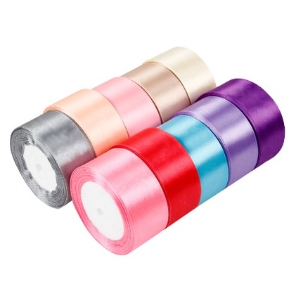 Import Satin Ribbon 2.5 CM  / Pita Satin / Ribbon / Pita Import / Pita Bunga / Pita Kado / Pita Chiffon / Pita Termurah / Flower Ribbon / Florist Ribbon / Pita / Pita Grosir / Pita Besar Kecil Medium / Satin / OPP / Pita Tarik / Florist supply