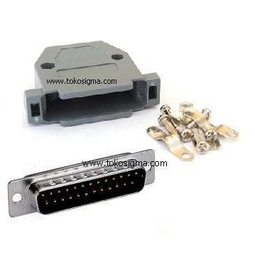 4pc CONNECTOR SOLDER DB25 (parallel) MALE + HOUSING