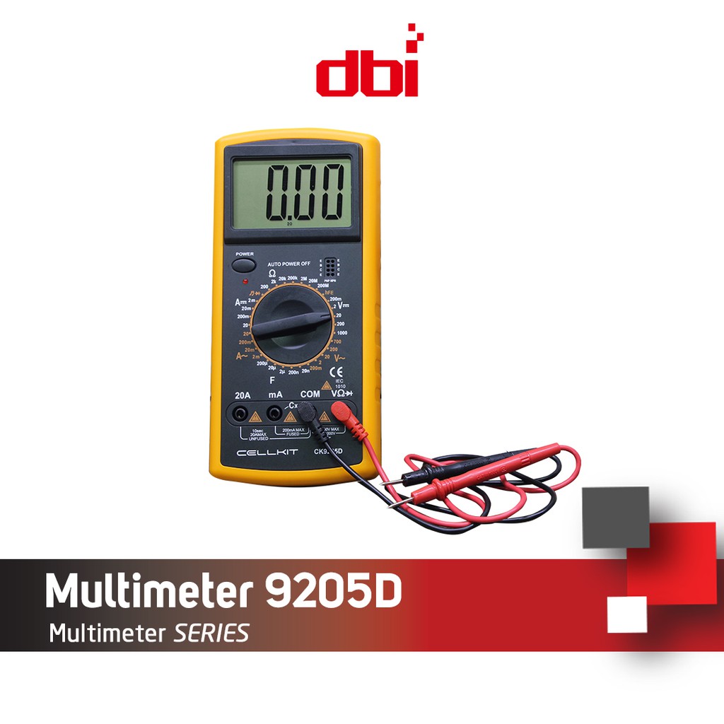 Multimeter - Multitester Digital CELLKIT 9205D