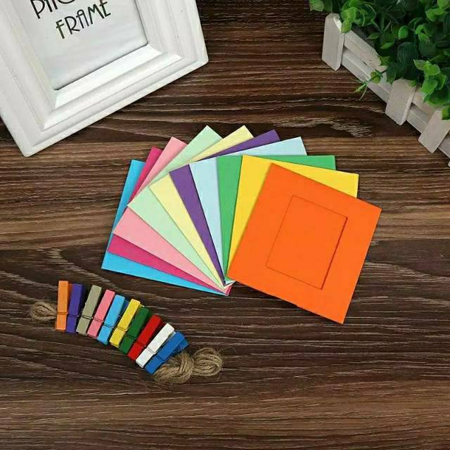 10 Frame Kertas Warna Warni Ala Korea Shopee Indonesia 10 Frame Kertas Warna Warni Ala Korea Shopee Indonesia