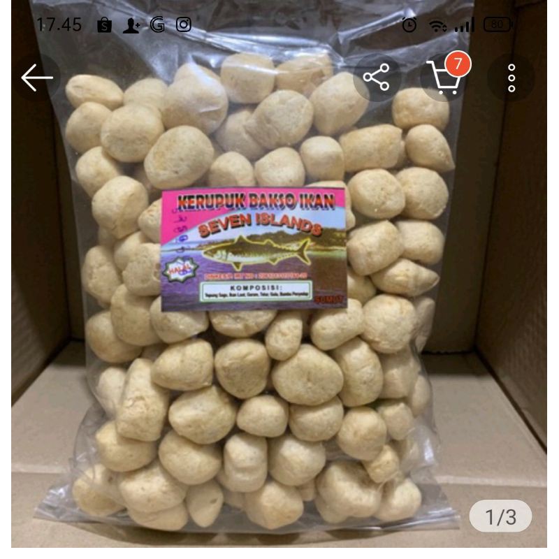 

[ Ready Medan ] Kerupuk Ikan Seven Island 200 Gram Rapuh dan Gurih / Kerupuk Bakso Ikan Tenggiri