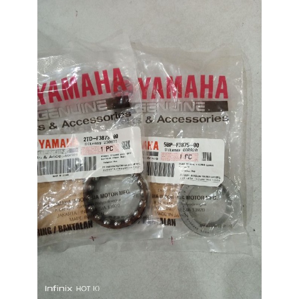 BEARING KOMSTIR SET BAWAH ORIGINAL YAMAHA AEROX 155,LEXI/BEARING STEERING 2TD-F3873-00,5BP-F3875-00