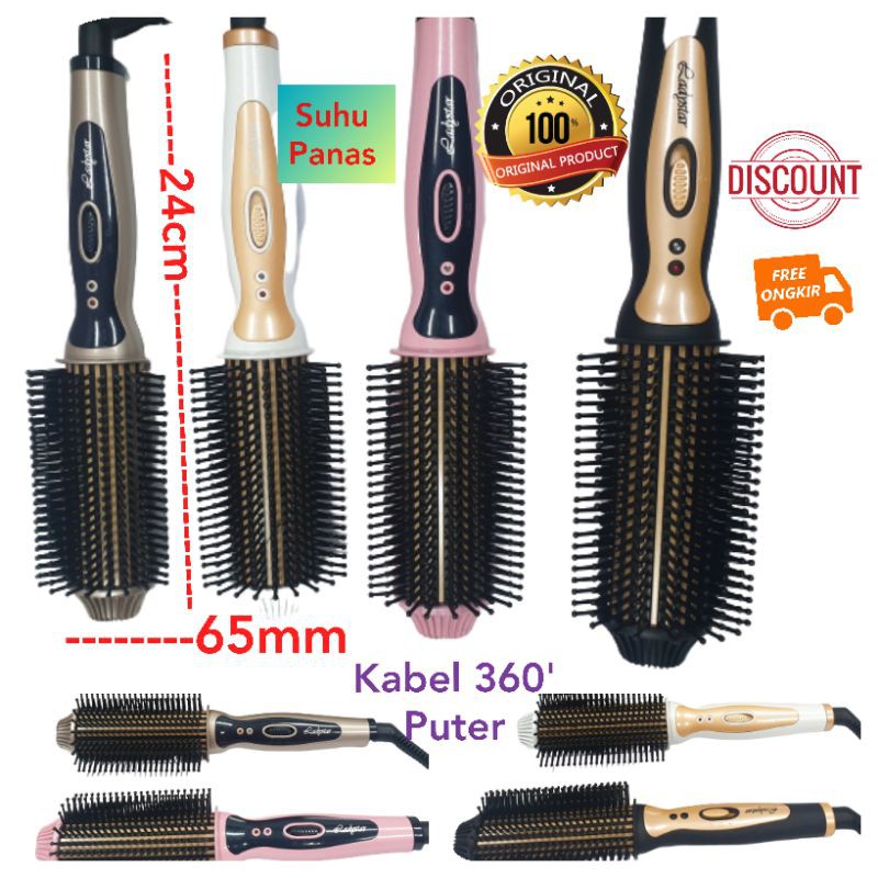 CATOKAN CURLY KERITING LURUS DAN BRUSH LS605 ALAT CATOK 2IN1 REBONDING MURAH CATOK SISIR TERLARIS