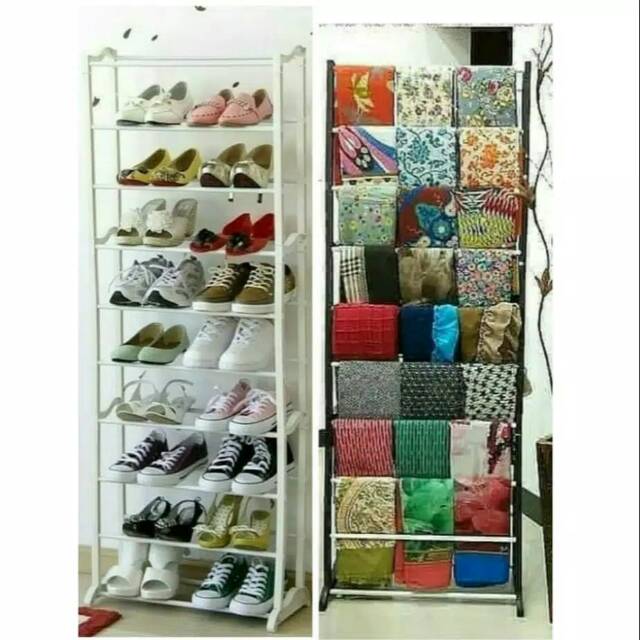 Amazing Shoe Rack Rak Sepatu Portable Rak Jilbab Portable Rak Hijab Rak Kerudung Shopee Indonesia