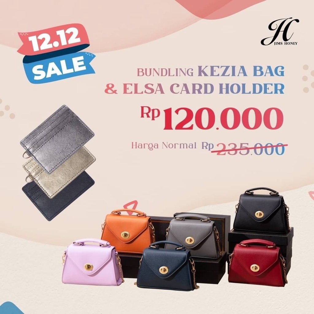 12.12 BIG SALE KEZIA BAG FREE ELSA CARD HOLDER