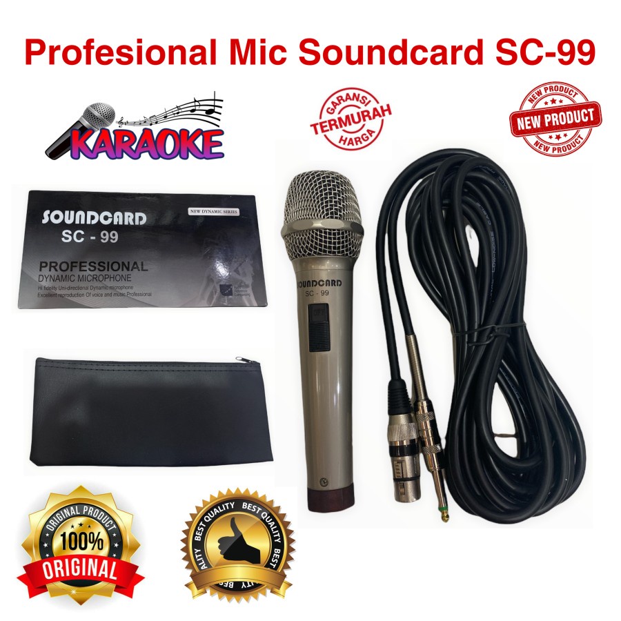 Profesional Mic kabel Soundcard SC-99 Microphone Kabel ORIGINAL