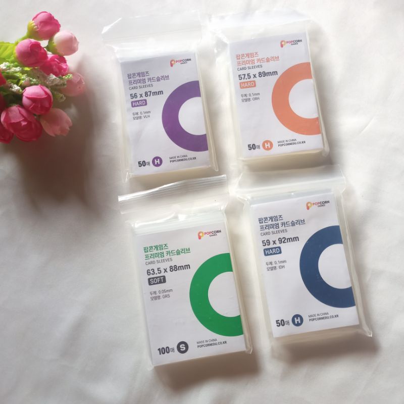 [READY] POPCORN SLEEVE PHOTOCARD CARD - 56 X 87 , 57,5 x 89 , 59 x 92 , 63,5 x 88 MM SOFT & HARD BIS
