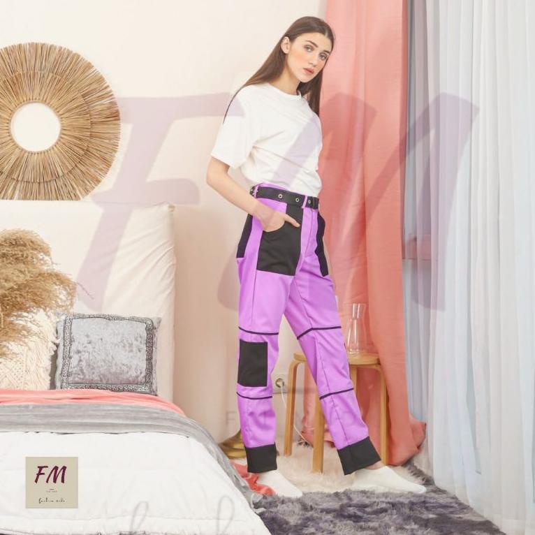 

<T-UAR> <✓> CARGO PANTS MILENIAL Cewek Cowok FREE BELT <bisa cod>