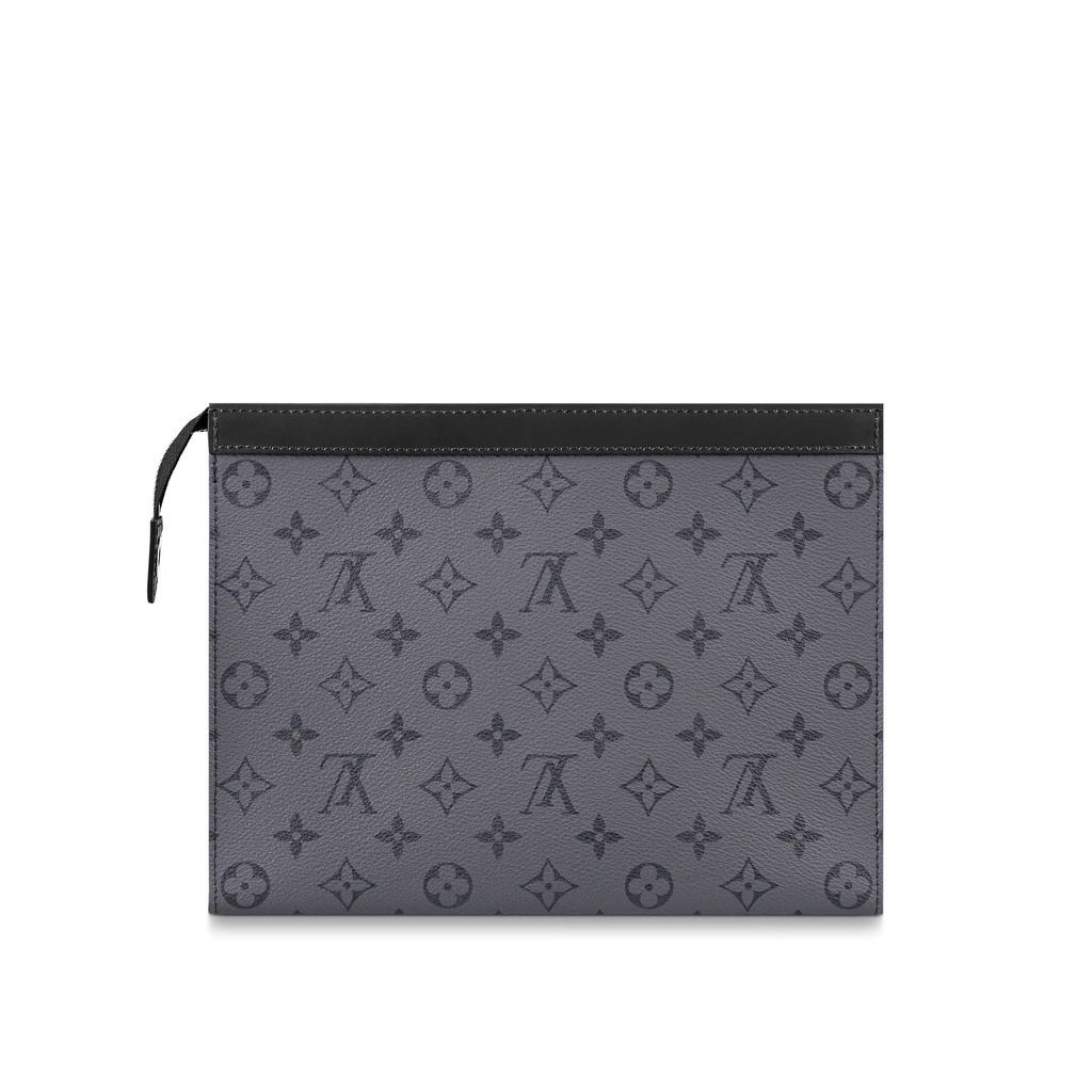 LV Pochette Voyage Reverse Monogram Eclipse Black 100% Authentic