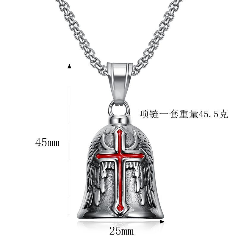 Kalung Rantai Sterling silver 925 Dengan Liontin Salib Merah Untuk Wanita