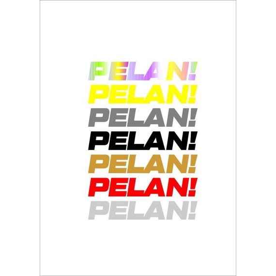 STICKER PELAN CUTTING