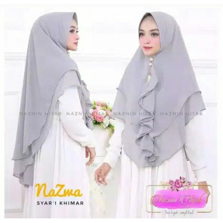 Hijab khimar ceruti 2 layer nazma