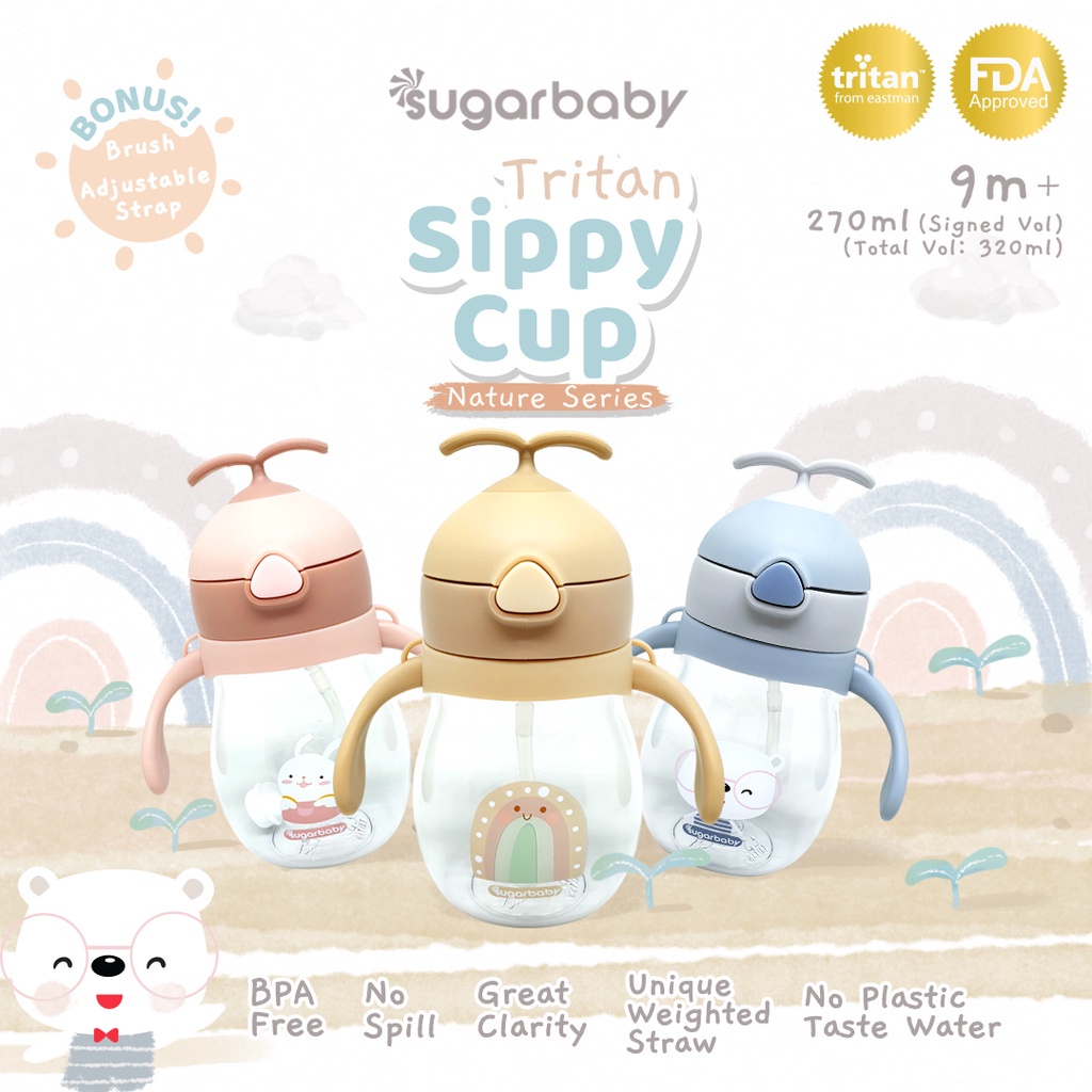 Sugar Baby TRITAN Sippy Cup Nature Series SugarBaby (270/320 ml,9mo+) Botol minum anak