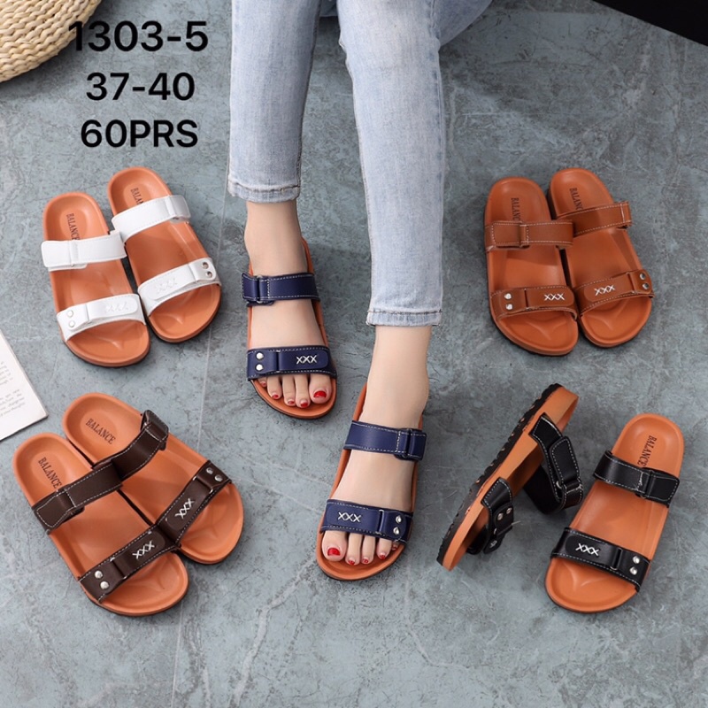 1303 - 5 Sandal jelly balance import wanita / sandal pria terbaru sandal tali sendal santai