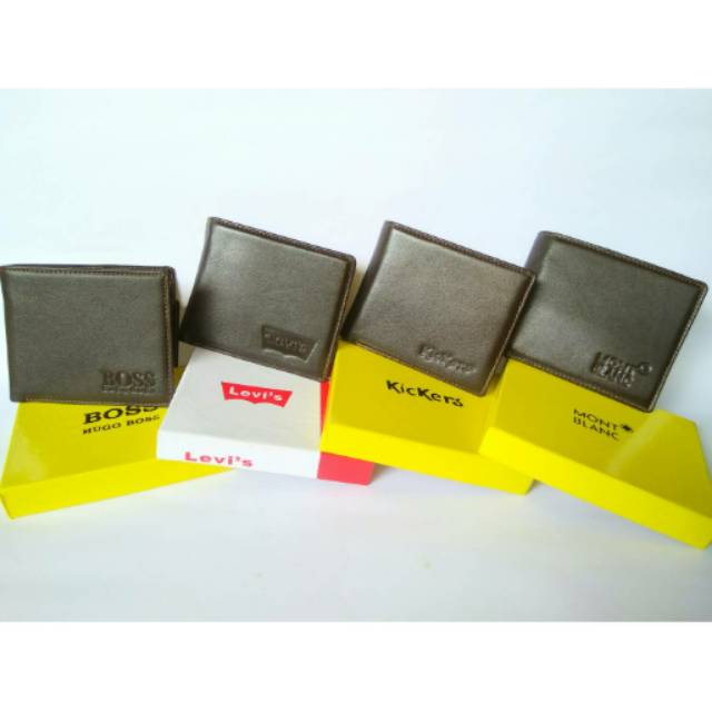 Dompet Pria Kulit Sapi Asli - Dompet Kulit Levi's Montblanc Boss Kickers Levis - Dompet Kulit Murah