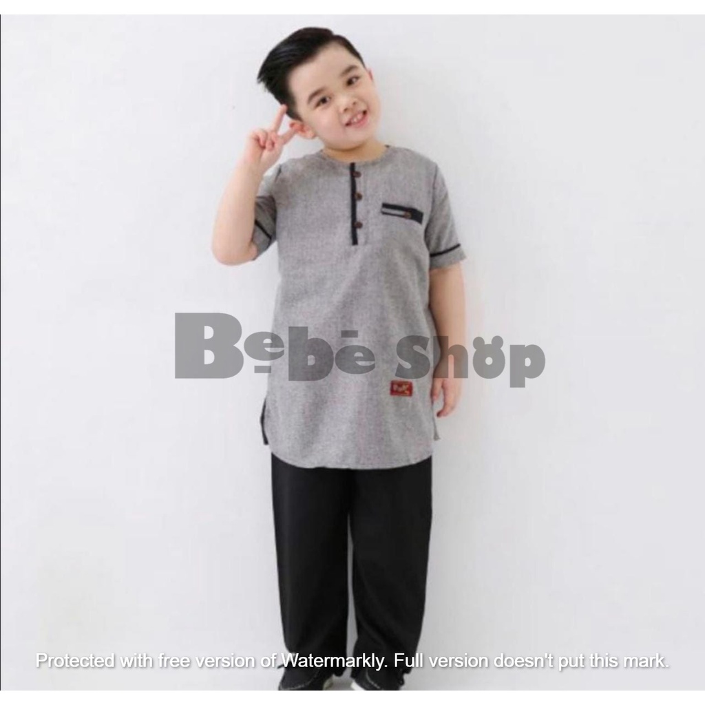 Baju koko anak laki-laki usia 1 sampai 12 tahun baha katun//koko anak//baju muslim anak lakilaki//setelan koko//koko madinah//koko pakistan// baju anak lakilaki